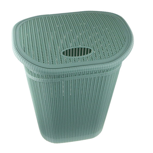 Корзина для белья 55 л IDEA ВЯЗАНИЕ М 2613, фисташковая