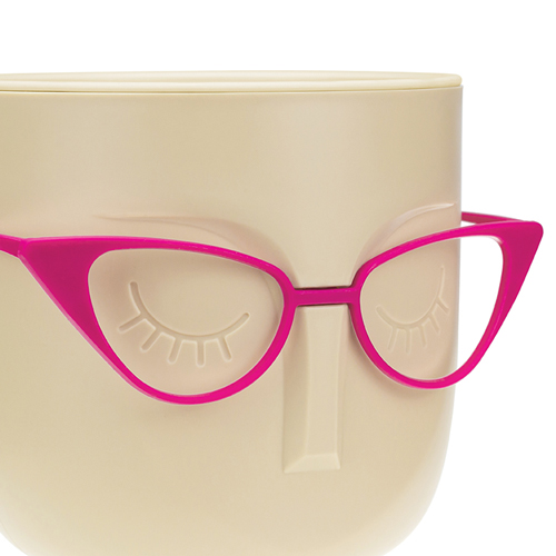 Кашпо 0.65 л IDEA МАРИ М 3075, 115 мм, со вставкой, белая глина