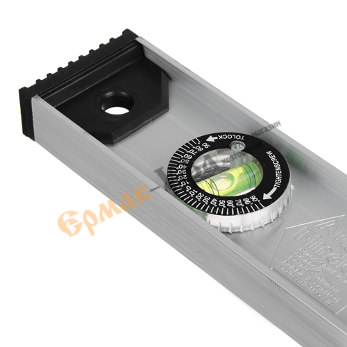 Уровень 600мм РЕЛЬС Ермак, алюминиевый, 3 глазка, 1/60