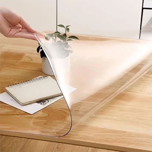 Прозрачная скатерть гибкое стекло Dekorelle 140*80 см, 1.5 мм