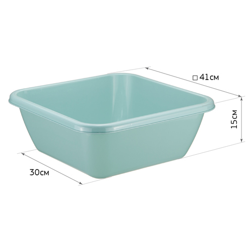 Таз квадратный 17 л IDEA М 2579, морская волна