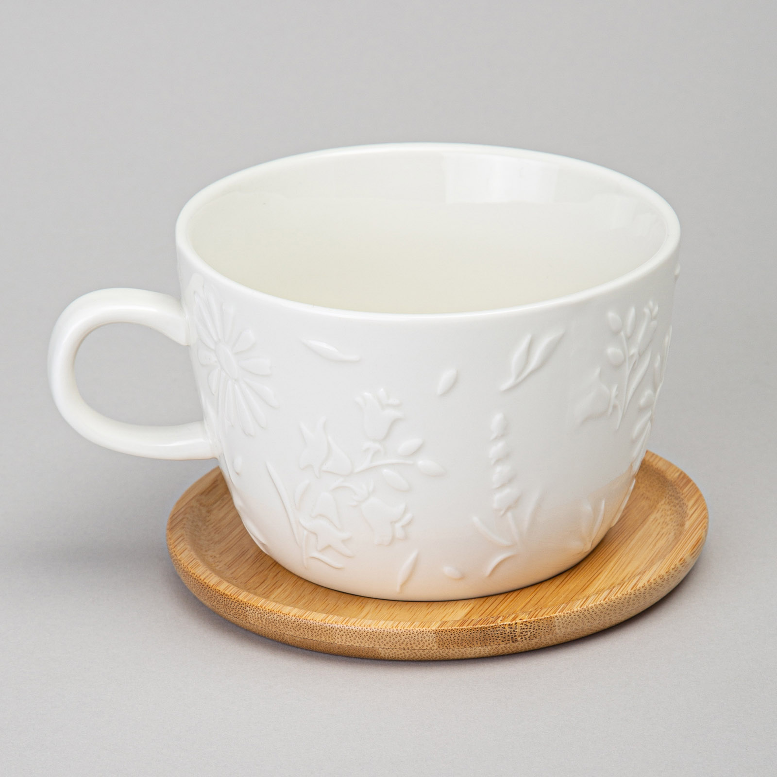 ЧАЙНАЯ ПАРА LEFARD, FLOWERS STORY, С ДЕРЕВ. БЛЮДЦЕМ 450 МЛ