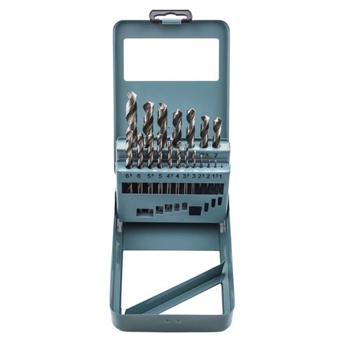 Набор сверл по металлу №1 цилиндрический хвостовик （1-10mm ）19 шт Барракуда стальной кейс, 1/50