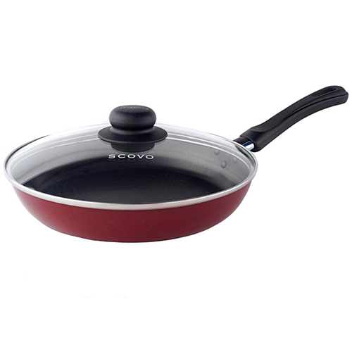 Сковорода 22 см со стеклянной крышкой, СЭ-027, Эксперт с антиприг. покр. SCOVO, 1/8