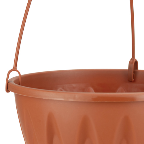 Горшок для цветов Алиция d-220мм терракотовый подвесной, с поддоном, 1/20