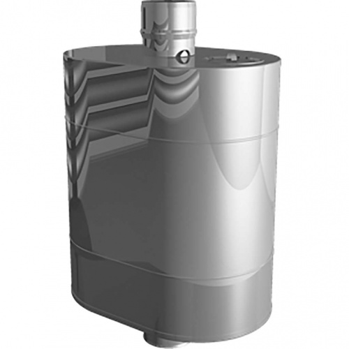Бак на трубе для печи, 50л, ф 115, AISI 439/0,8мм, , штуцер 3/4, 1/1