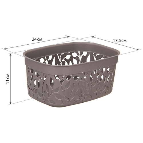 Коробка 3 л IDEA ФЛОРА М 2361, французcкий серый