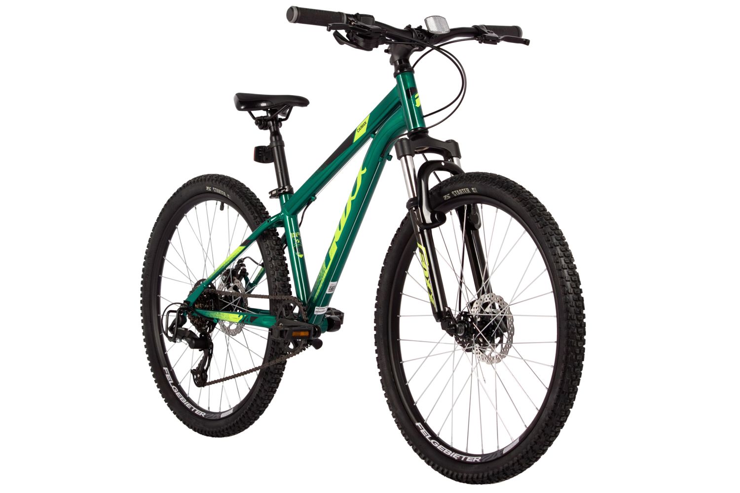 Велосипед FOXX 24, CAIMAN JR зеленый, сталь, размер 12,