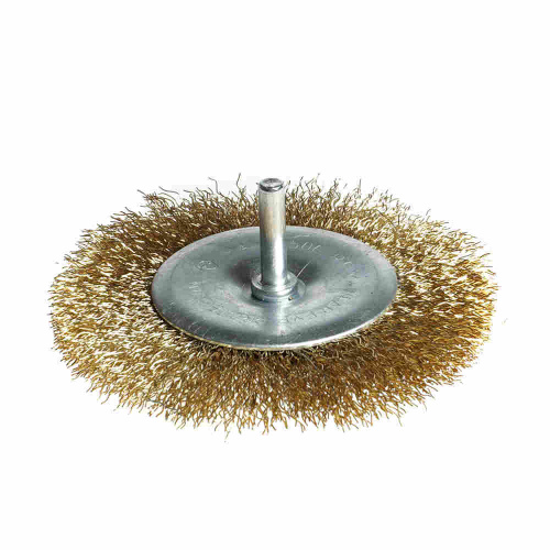 Щетка для дрели со шпилькой, плоская, 100мм латунь, 1/120