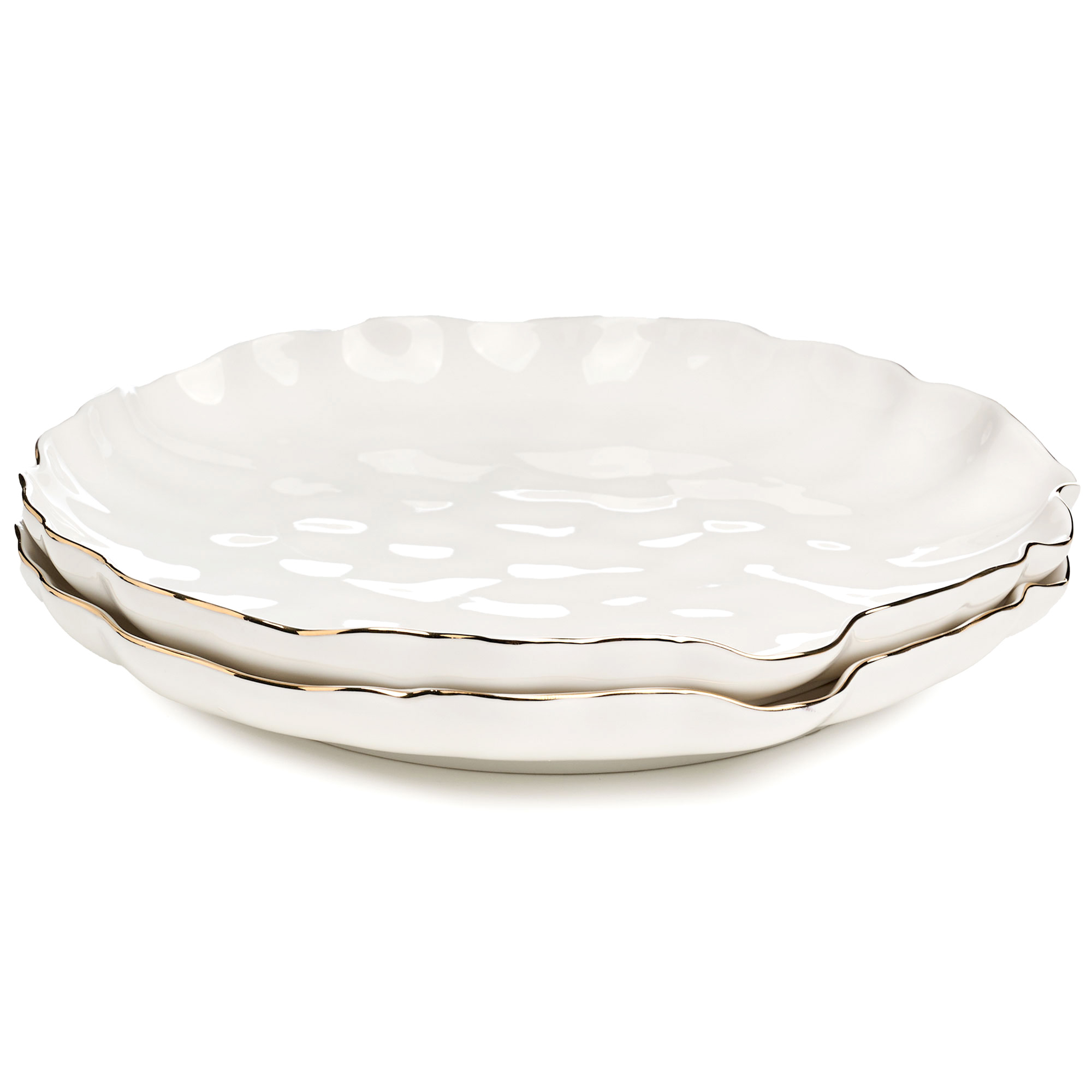 НАБОР ТАРЕЛОК ЗАКУСОЧНЫХ LEFARD, CHARM, 2 ШТ. 20*3 СМ, С ЗОЛОТОЙ ЛИНИЕЙ