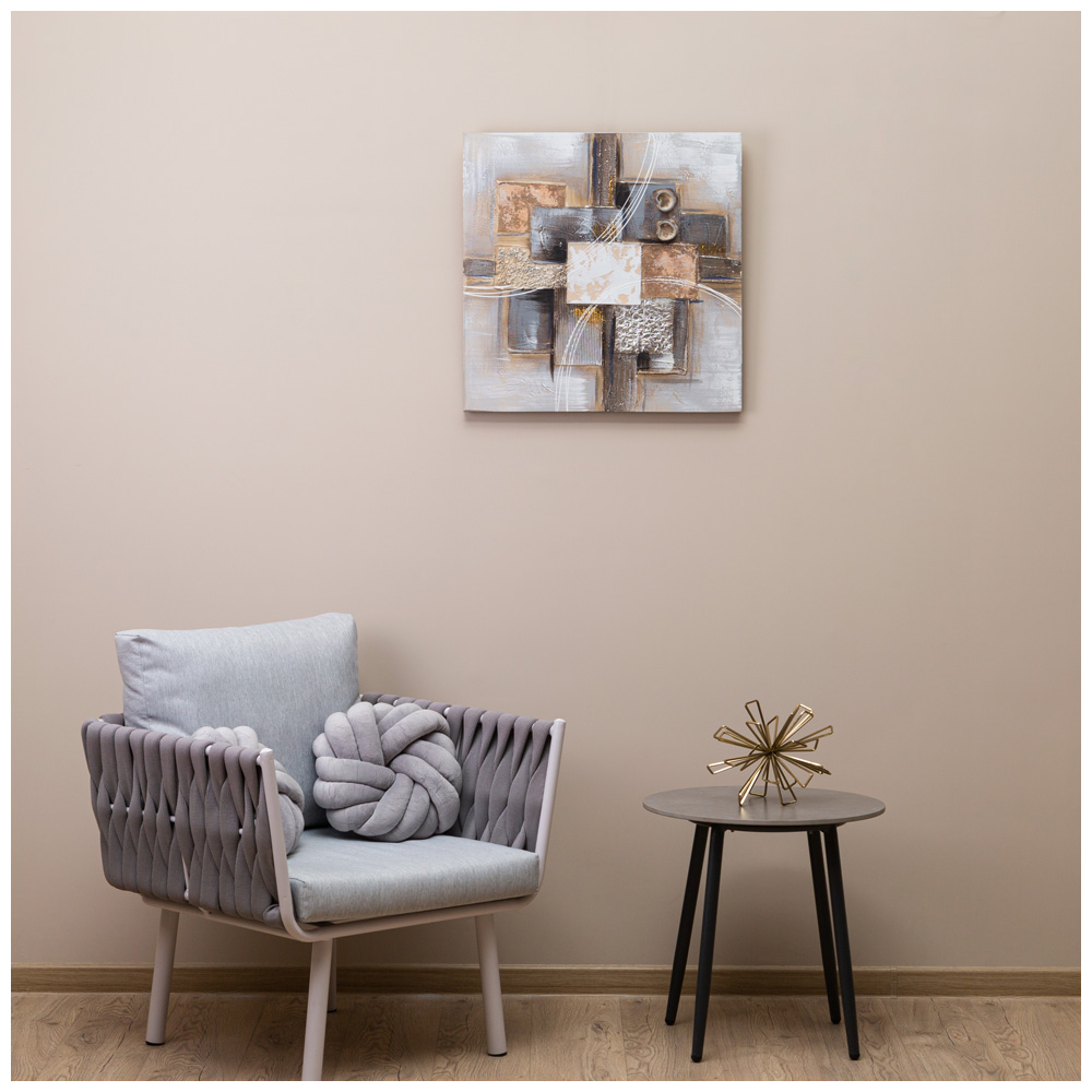 Картина, АБСТРАКЦИЯ АРХИТЕКТУРА ЛИНИЙ, 60Х60Х3 см