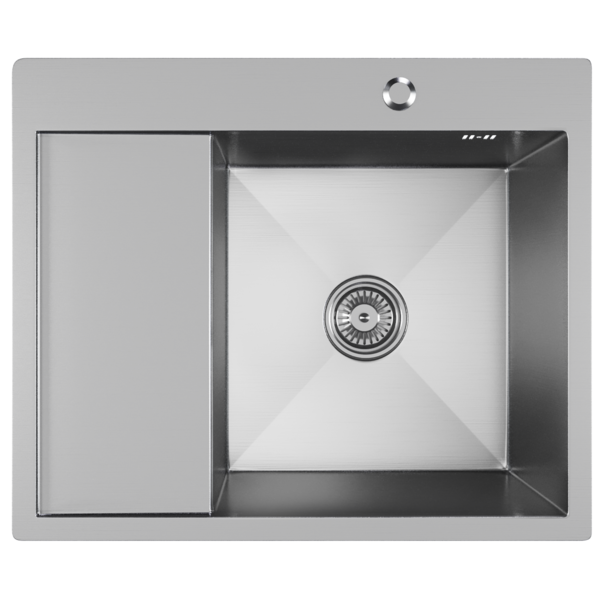 Мойка настол.монтаж 60х50, 3, 0 прав. вып 3 1/2 MIXLINE PRO 20см с сифоном, сатин