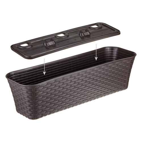 Ящик балконный 600 мм IDEA РОТАНГ М 3226, коричневый ротанг