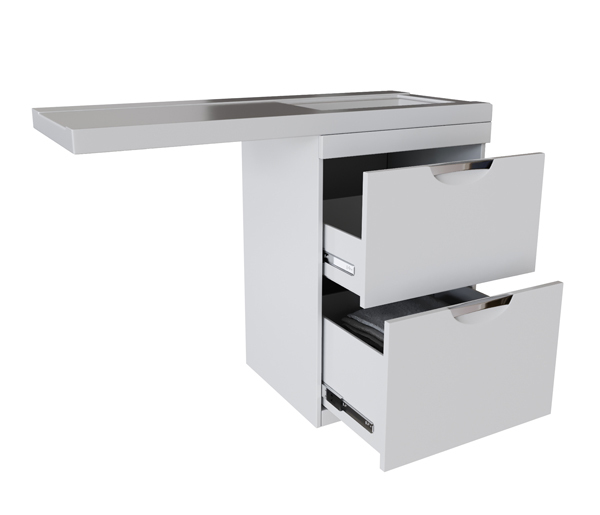 Тумба д/ванной, Атлантик-56,  ОТДЕЛЬНО ПРИОБРЕТАЕТСЯ РАКОВИНА под рак.над ст.маш.БИЛЛ-120, MIXLINE унив., ПВХ, раковина в комплект не входит