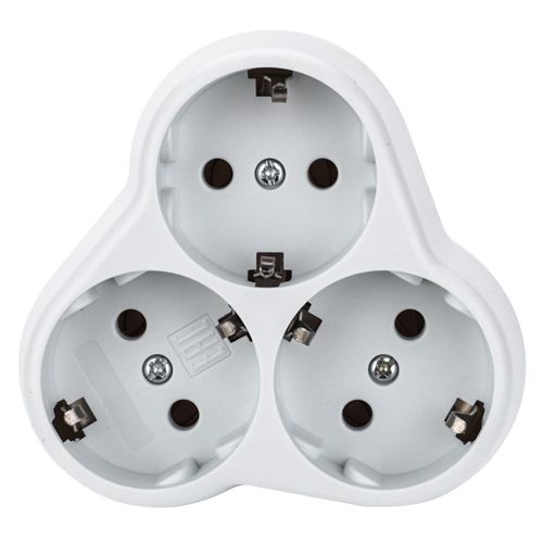 Разветвитель 3-местн. 16А с заземлением