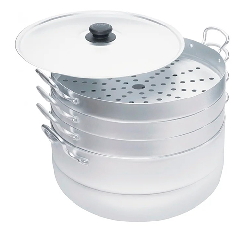 Мантоварка 13,0л с 3-мя сетками, штампованный алюминий 3,6кг, БЕЛАЯ КАЛИТВА, 1/1