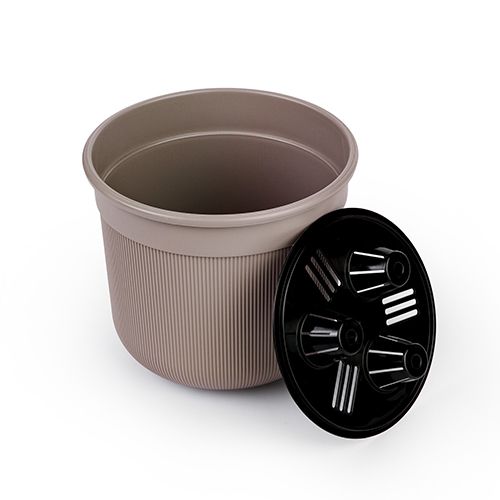 Горшок для цветов Сканди 2л, с дренажной вставкой, какао, Альтернатива, М9120, 1/24