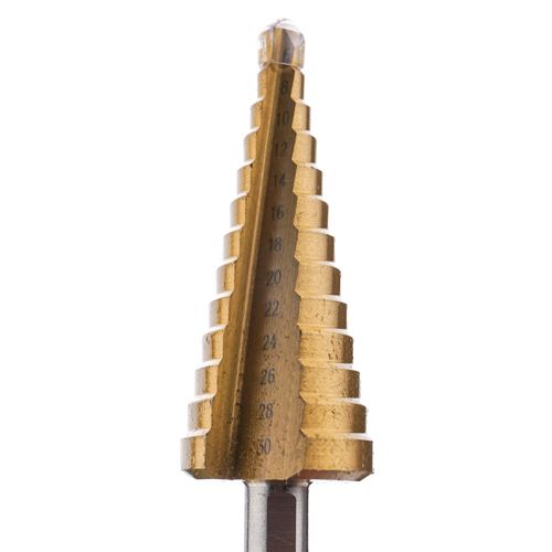 Сверло по металлу ступенчатое 6-30мм 13 ступеней Барракуда P6M5, цилиндрич. хвостовик, 1/100