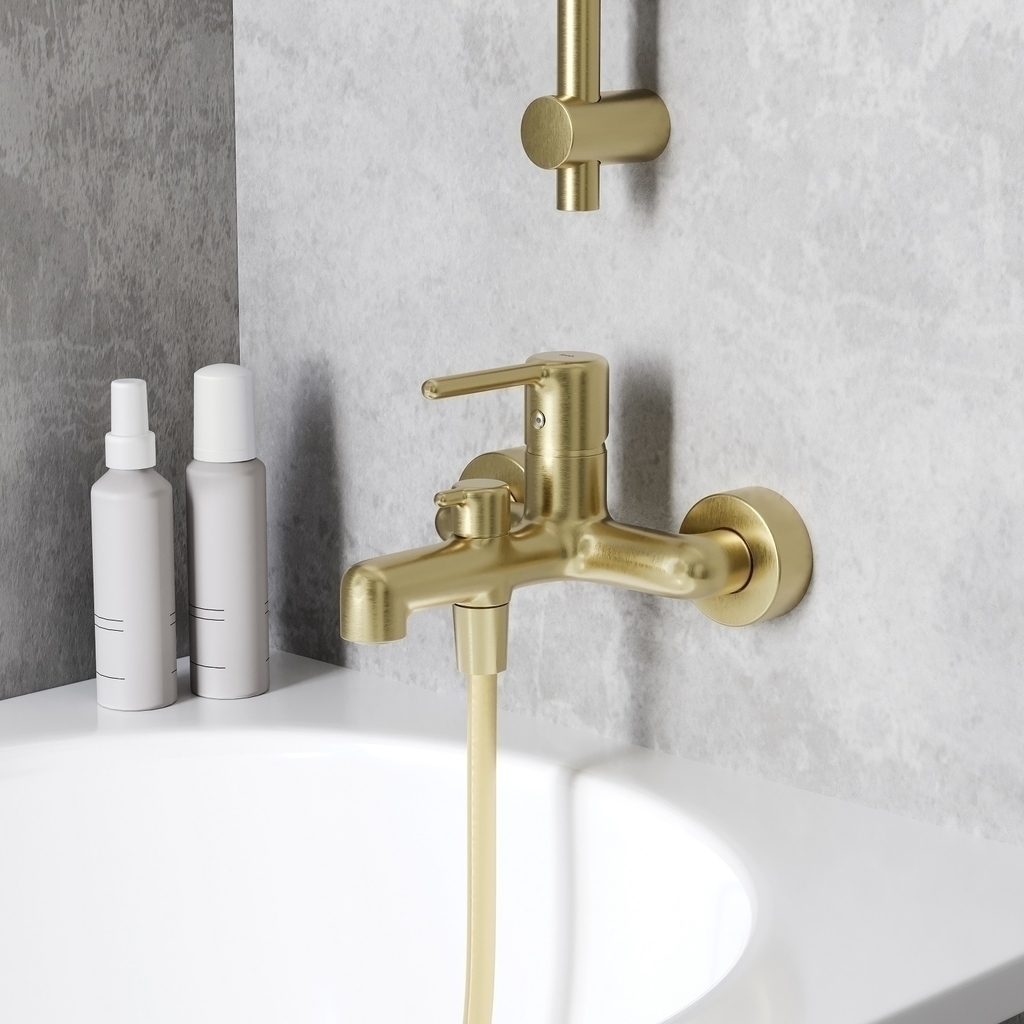 Смеситель для ванны 35к IDDIS AIGMG00i02WA, Aiger, без душ. аксессуаров, ЗОЛОТО матовый