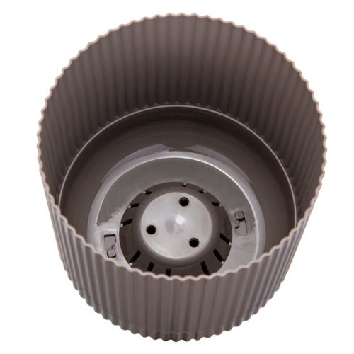 Кашпо 1.6 л IDEA ВЕЛЬВЕТ М 3180, с пристегнутым поддоном, французский серый, 140 мм