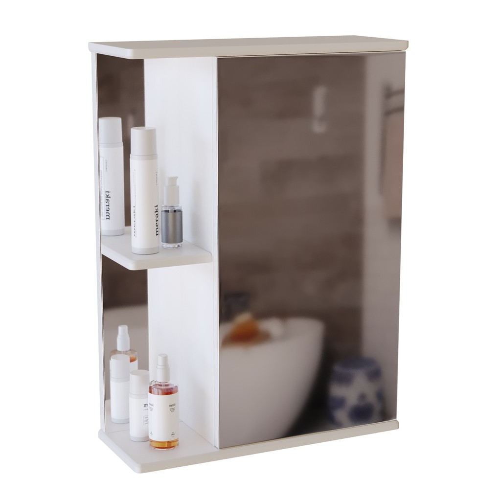 Зеркальный шкаф, Стандарт-50, правый без подсветки, ПВХ