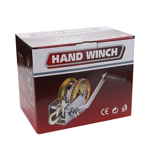 Лебедка ручная LR-01M, метал/трос 450кг, 1000LB, 1/8