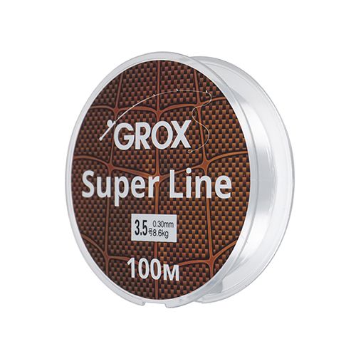 Леска GROX Super Line Универсальная 0,30х100м, 8,6кг 1/500