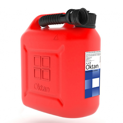 Канистра пластм 10л для ГСМ Oktan red, красный, с заливн. устр. , 1/5