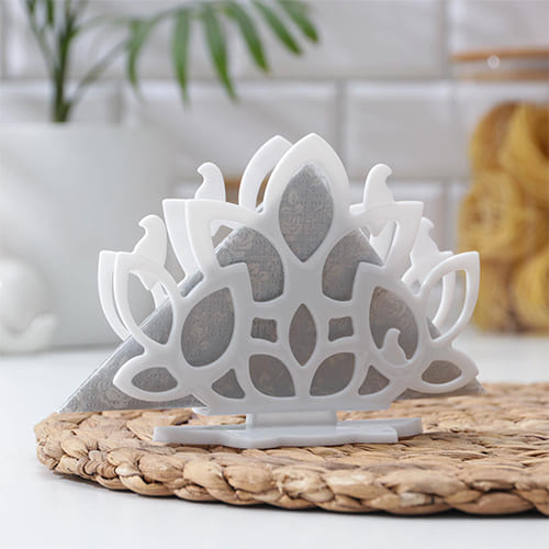 Салфетница Homver Verona 221109529/01, 139х58х105 мм, белая