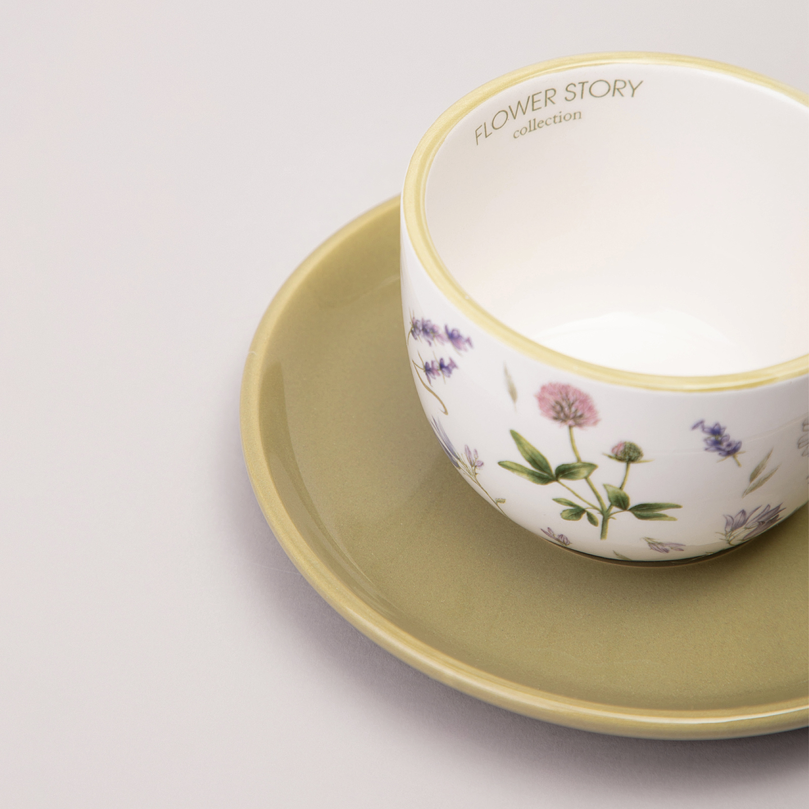 ЧАЙНАЯ ПАРА AGNESS, FLOWER STORY, 15*7 СМ 220 МЛ, КОР=36НАБ.