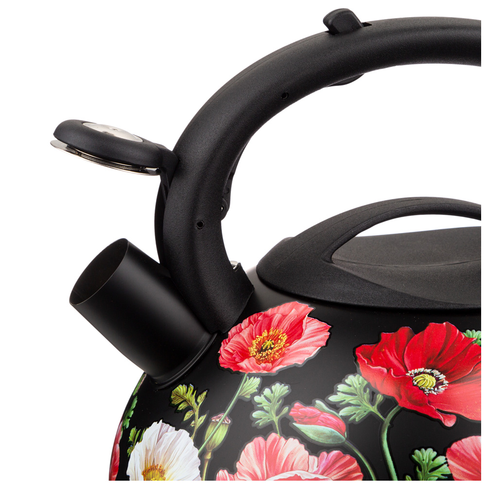 ЧАЙНИК AGNESS, МАКИ, СО СВИСТКОМ 3 Л