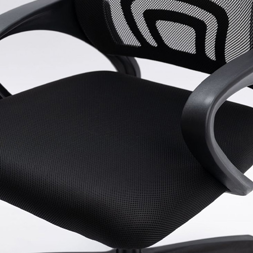 Кресло офисное, компьютерное TRON A1 ткань, рогожка Standard, хром, черный