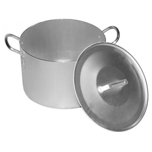 Котел 50,0л металл. ручки, с крышкой, штампованный алюминий, БЕЛАЯ КАЛИТВА, 1/1