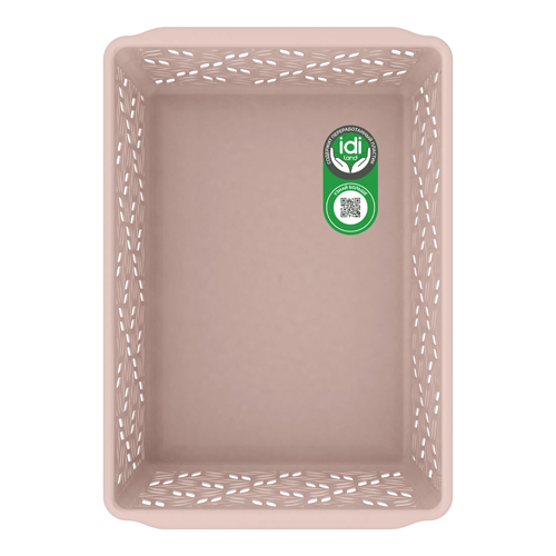 Корзинка универсальная 6.7 л Homver Linden 221313427/06, 290х190х150 мм, бежевая