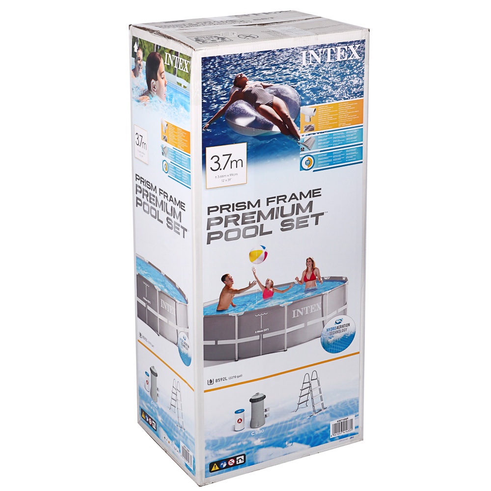 INTEX Бассейн каркасный призматический (фильтр-насос,лестница), 3,66м x 99см, 26716NP