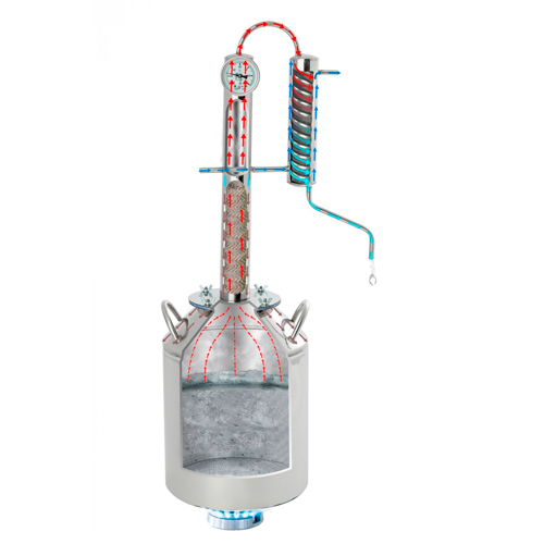 Дистиллятор бытовой Алковар Крепыш 20 л + термометр на клампе 2 дюйма