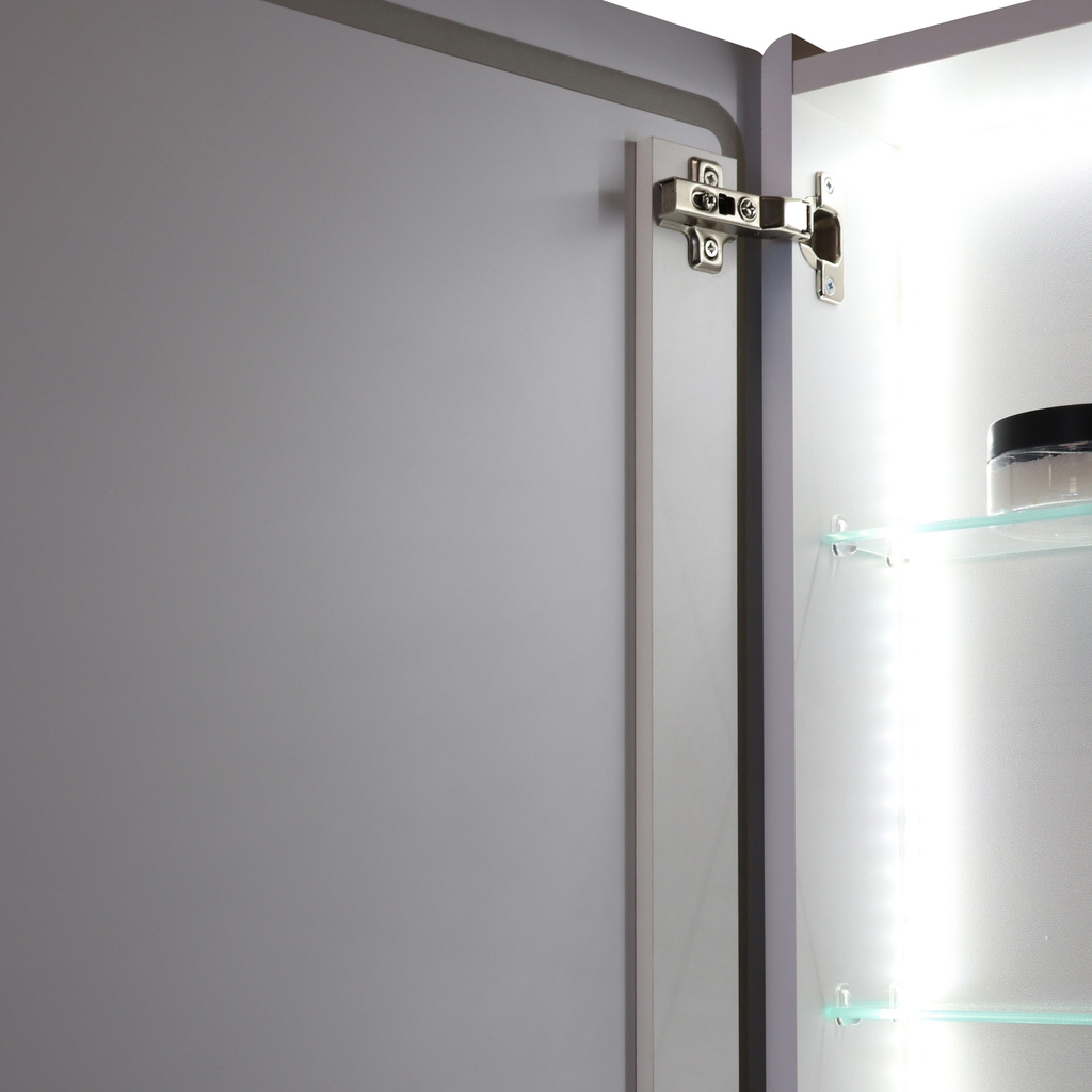 Зеркальный шкаф MIXLINE, Симпл, 500*700, ШВ универсальный, механический выкл., светодиодная подсветк