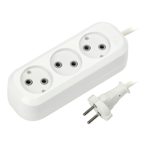 Удлинитель 3-местн 5 м без зазаемления Smartbuy 10А/2,2кВт ПВС 2х1 мм², 1/40