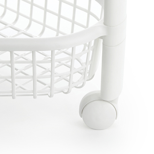 Стойка угловая IDEA ЕВРО М 2757, на колесах, 4 секции, белая