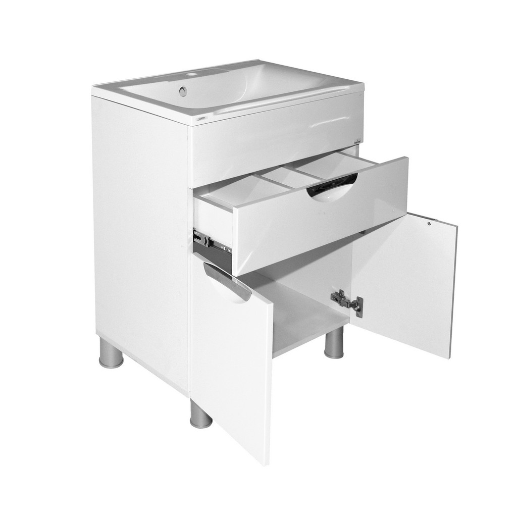 Тумба д/ванной, ЭТЬЕН-65,  ОТДЕЛЬНО ПРИОБРЕТАЕТСЯ РАКОВИНА под раковину Нелли-65, MIXLINE, ПВХ, раковина в комплект не входит