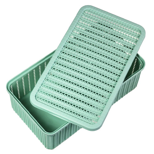 Коробка с крышкой 6 л IDEA ВЯЗАНИЕ М 2370, фисташковый