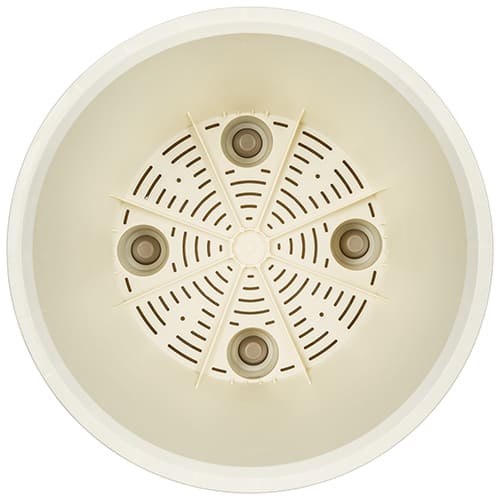 Горшок для цветов 16 л Homver Velvet 221600527/01, 330 мм, с дренажной вставкой, на колесиках, бежевый