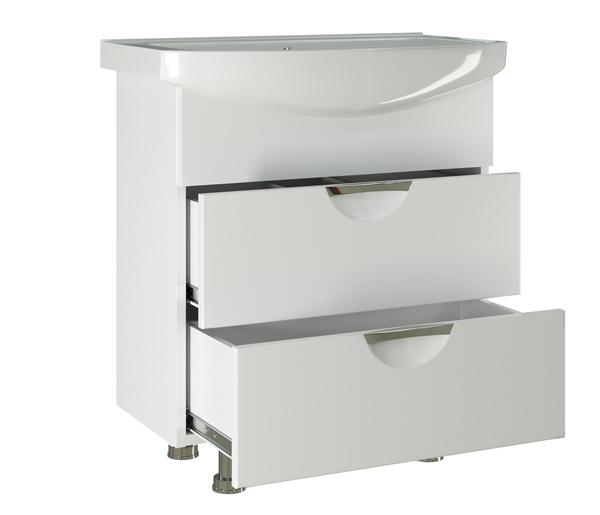Тумба д/ванной, ЭТЬЕН-75,  ОТДЕЛЬНО ПРИОБРЕТАЕТСЯ РАКОВИНА под раковину Элеганс-75, Kirovit, ПВХ, раковина в комплект не входит
