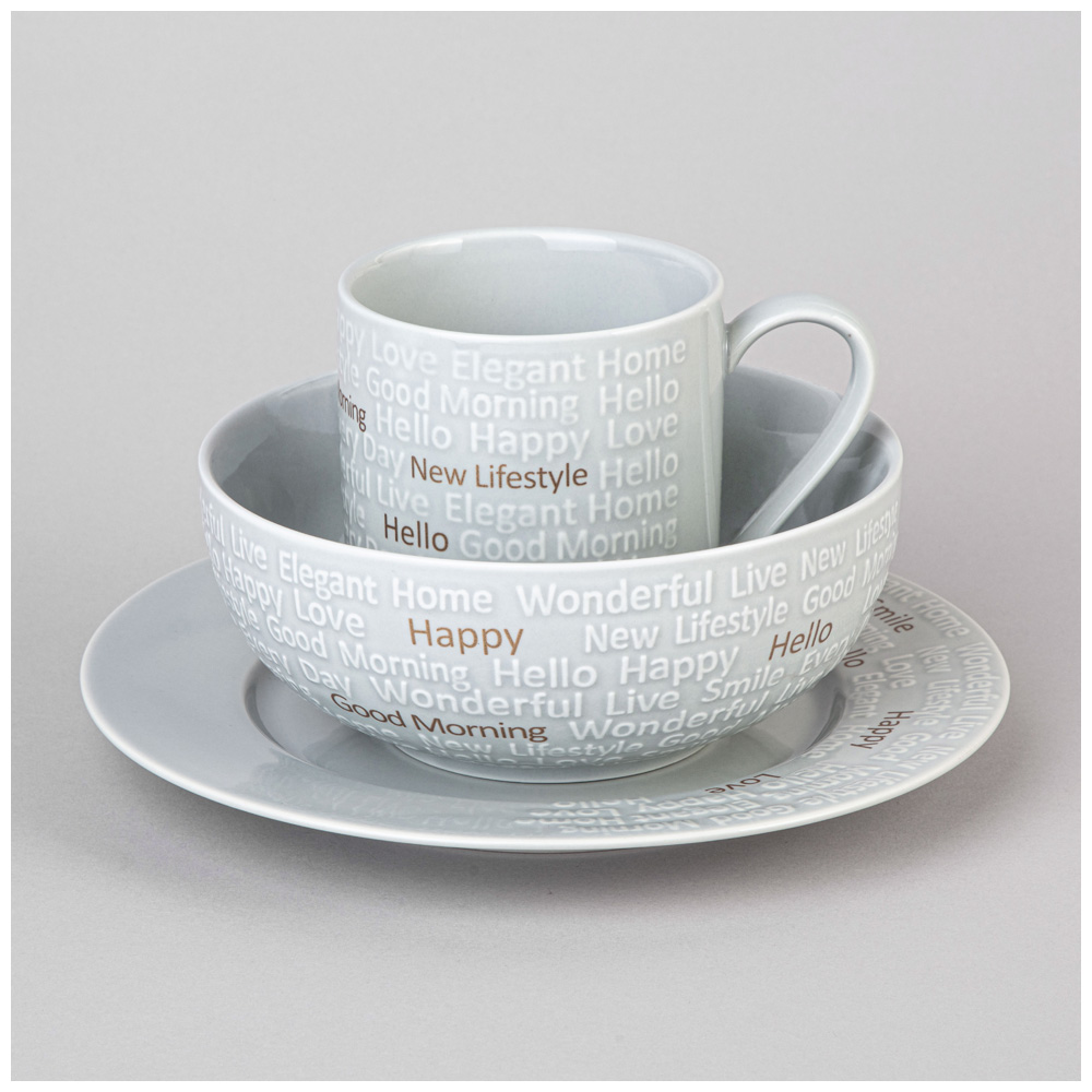 НАБОР ДЛЯ ЗАВТРАКА LEFARD, GOOD MORNING, 3 ПР. ГОЛУБОЙ, КОР=8НАБ.