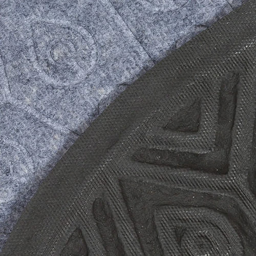 Коврик полипропиленовый SUNSTEP 45 х 75 см полуовал, серый