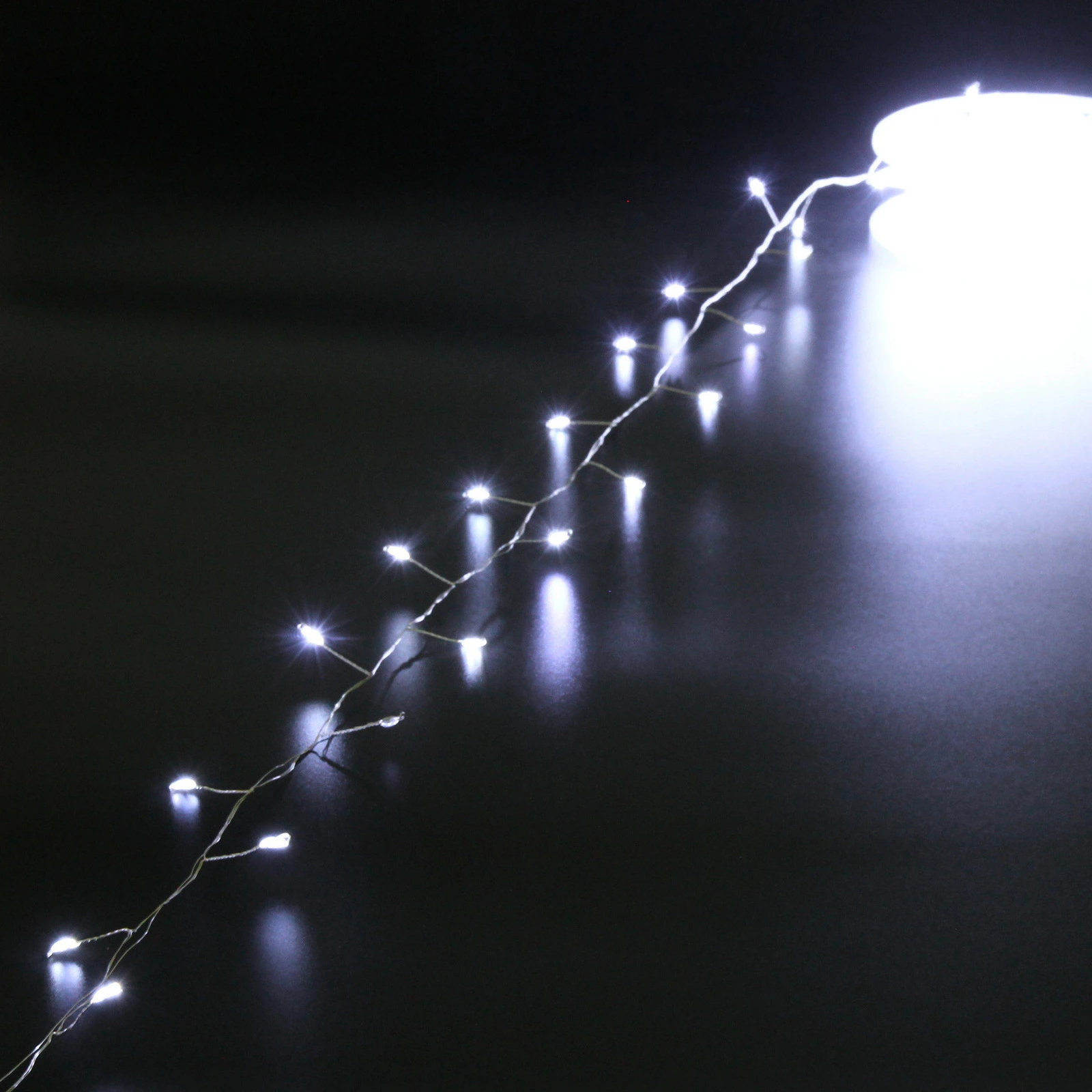 Гирлянда для дома НИТЬ "Мишура" 20 м 500 ламп LED, серебр.провод, "МЕРЦАНИЕ", IP-20, 220v, Белый