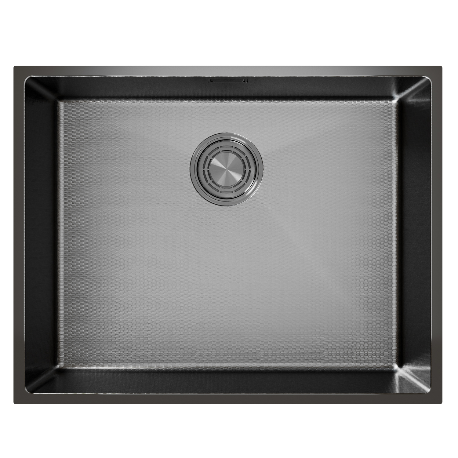 Мойка подст.монтаж 53х43, 3, 0 вып 3 1/2 MIXLINE PRO 22см с сифоном, черный графит НАНО декор
