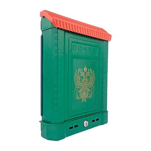 Ящик почтовый Премиум с металлическим замком. , зеленый с орлом, 1/10
