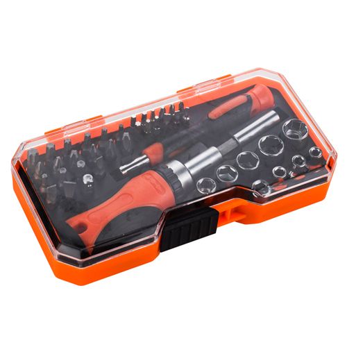 Набор отверток-держателей с битами и торцевыми головками, 44 предмета, 1/36