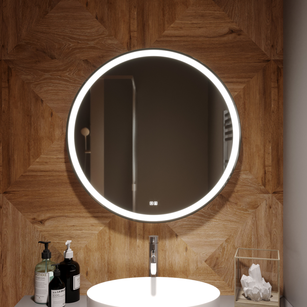 Зеркало MIXLINE, Перла Нео, RGB D770 сенсорный выключатель, МУЛЬТИ-ЦВЕТ